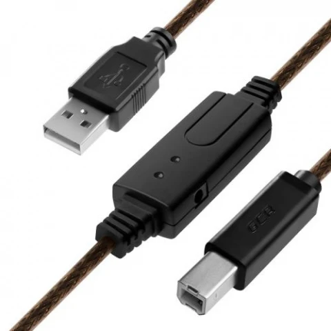 Кабель USB 2.0 с активным усилителем сигнала, 10 м, Greenconnect <GCR-UPC3M1-BD2S-10.0m> 24/22 AWG экран