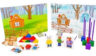 Игровой набор Фребеля, <Заюшкина избушка> 3+